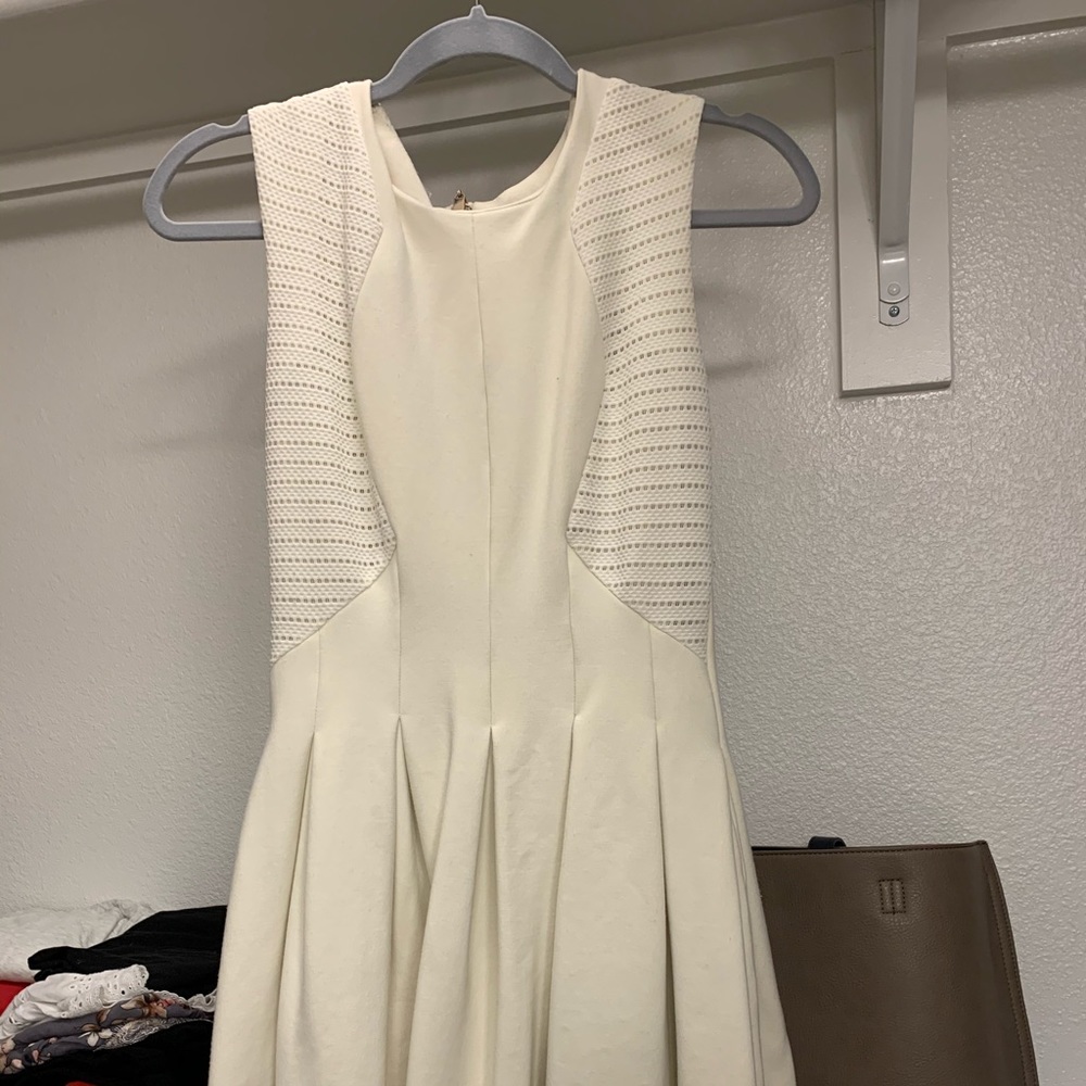 White BCBG dress perfect for bridal shower
